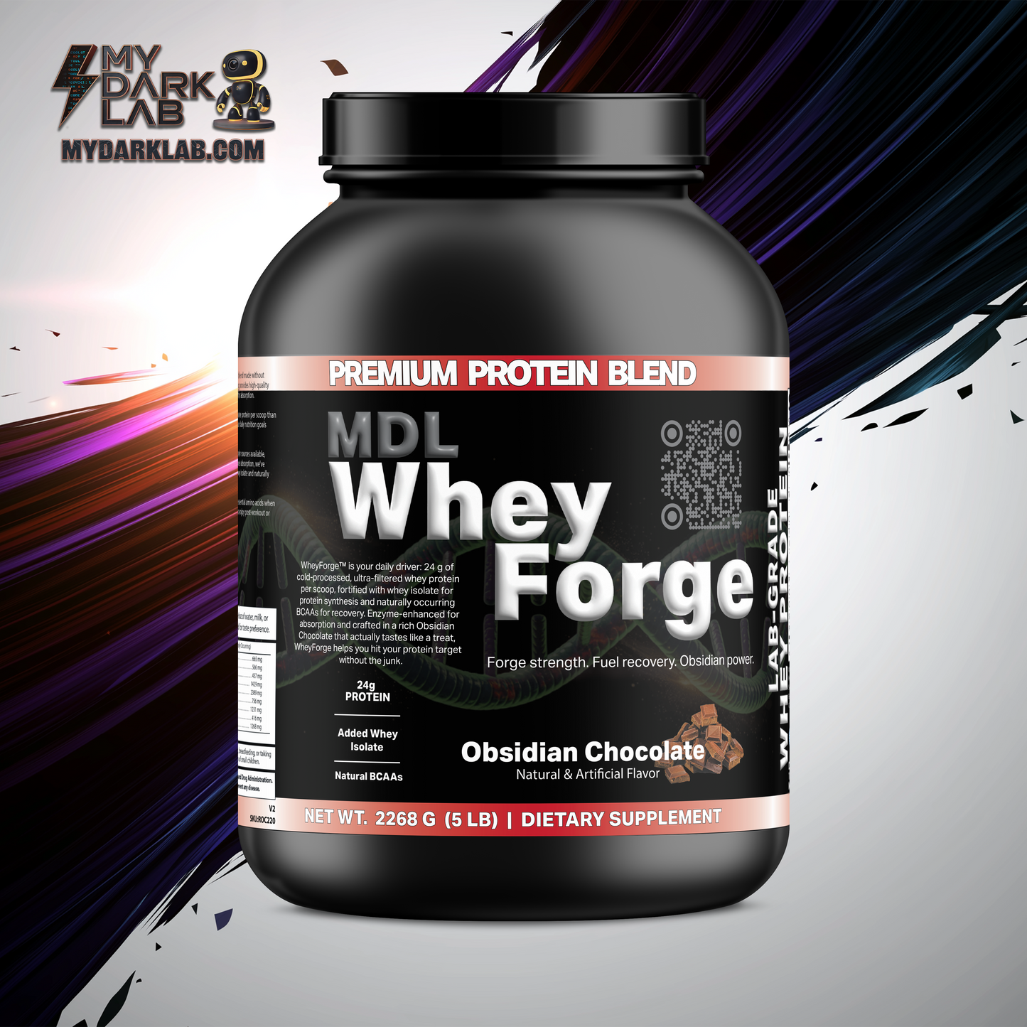 MDL WheyForge™ — Obsidian Chocolate (5 lb / 70 Servings)