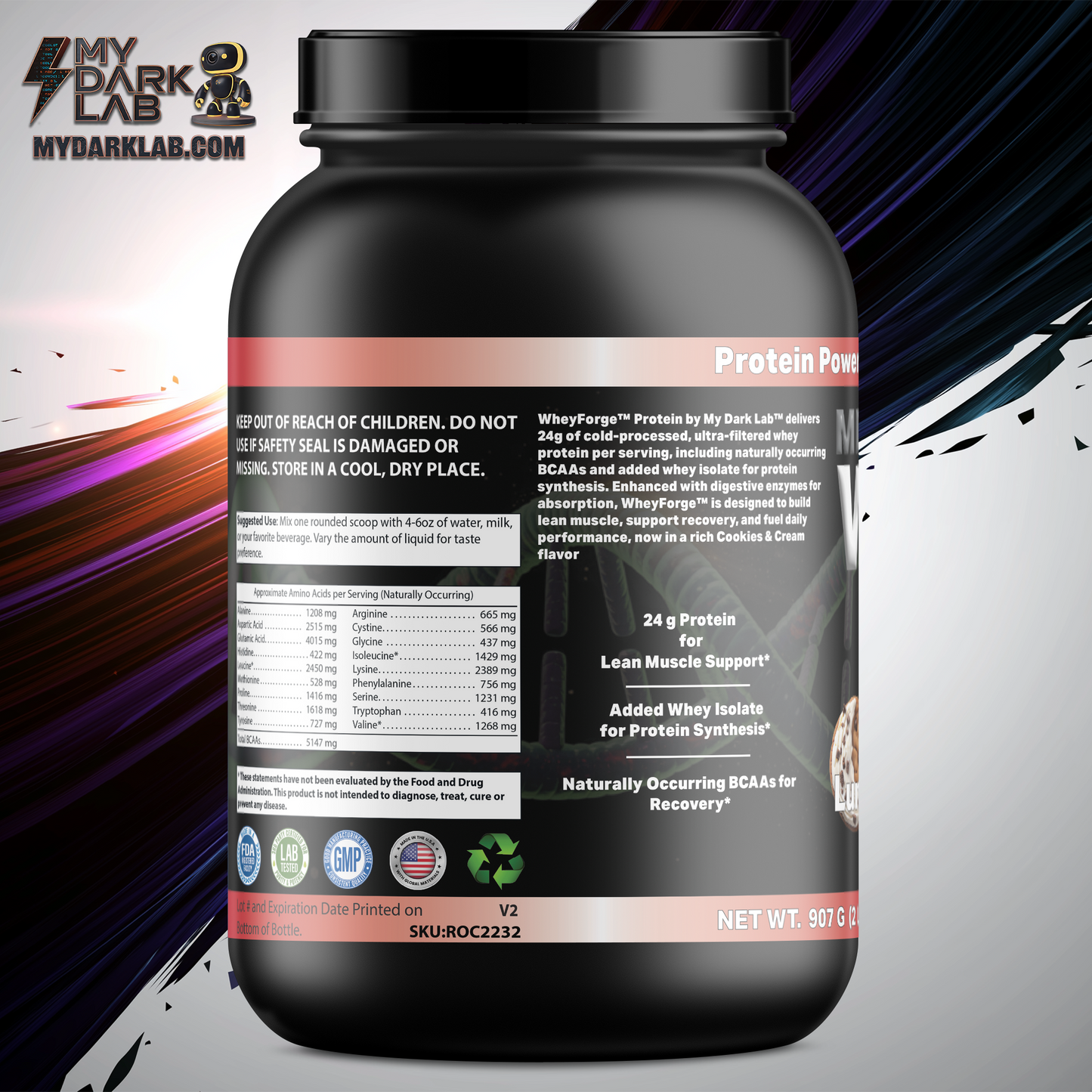 MDL WheyForge™ — Lunar Cookies & Cream (2 lb / 28 Servings))