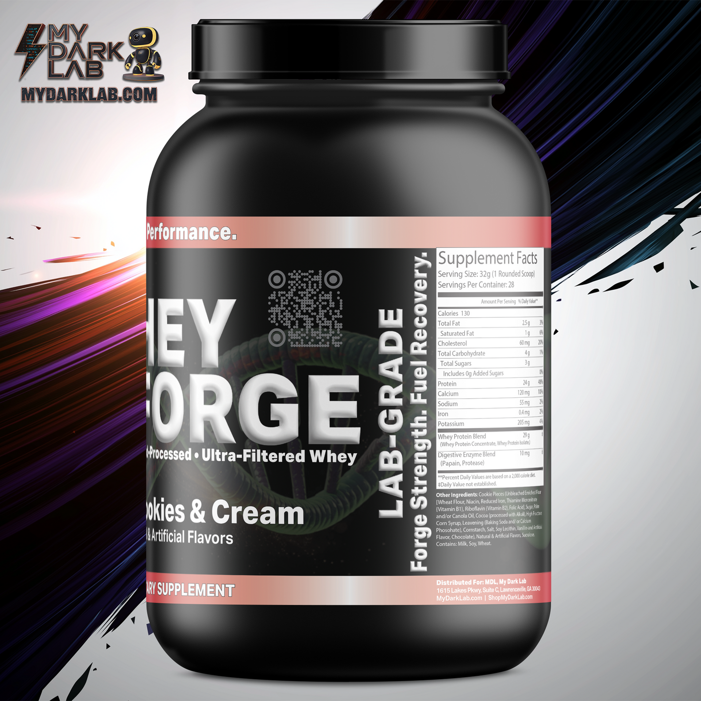 MDL WheyForge™ — Lunar Cookies & Cream (2 lb / 28 Servings))
