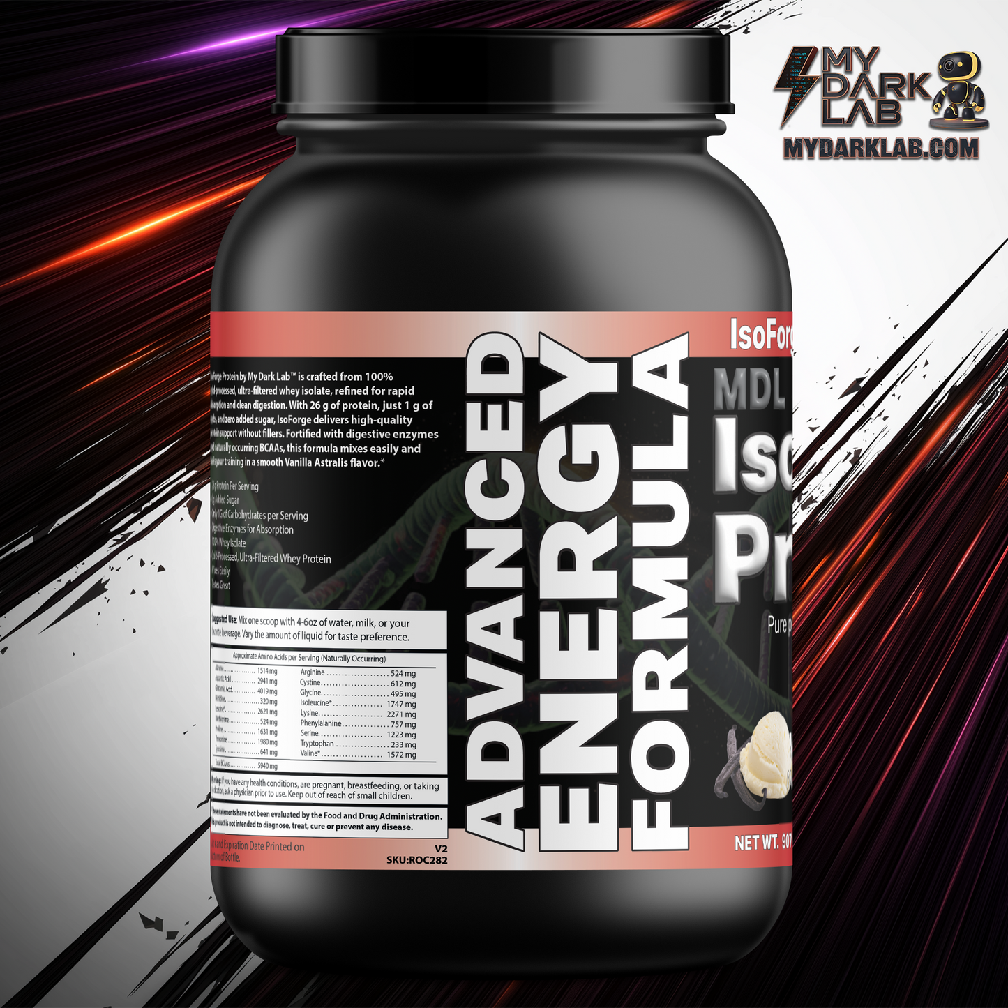 MDL IsoForge™ — Vanilla Astralis (2 lb / 100% Whey Isolate / 31+ Servings)