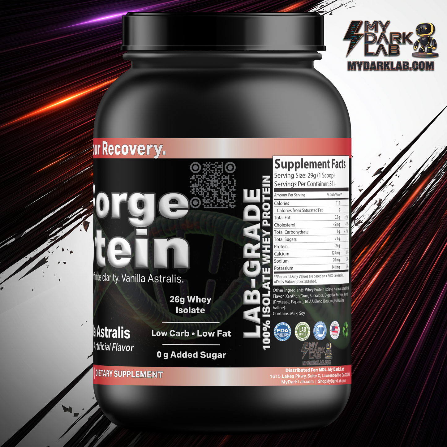 MDL IsoForge™ — Vanilla Astralis (2 lb / 100% Whey Isolate / 31+ Servings)
