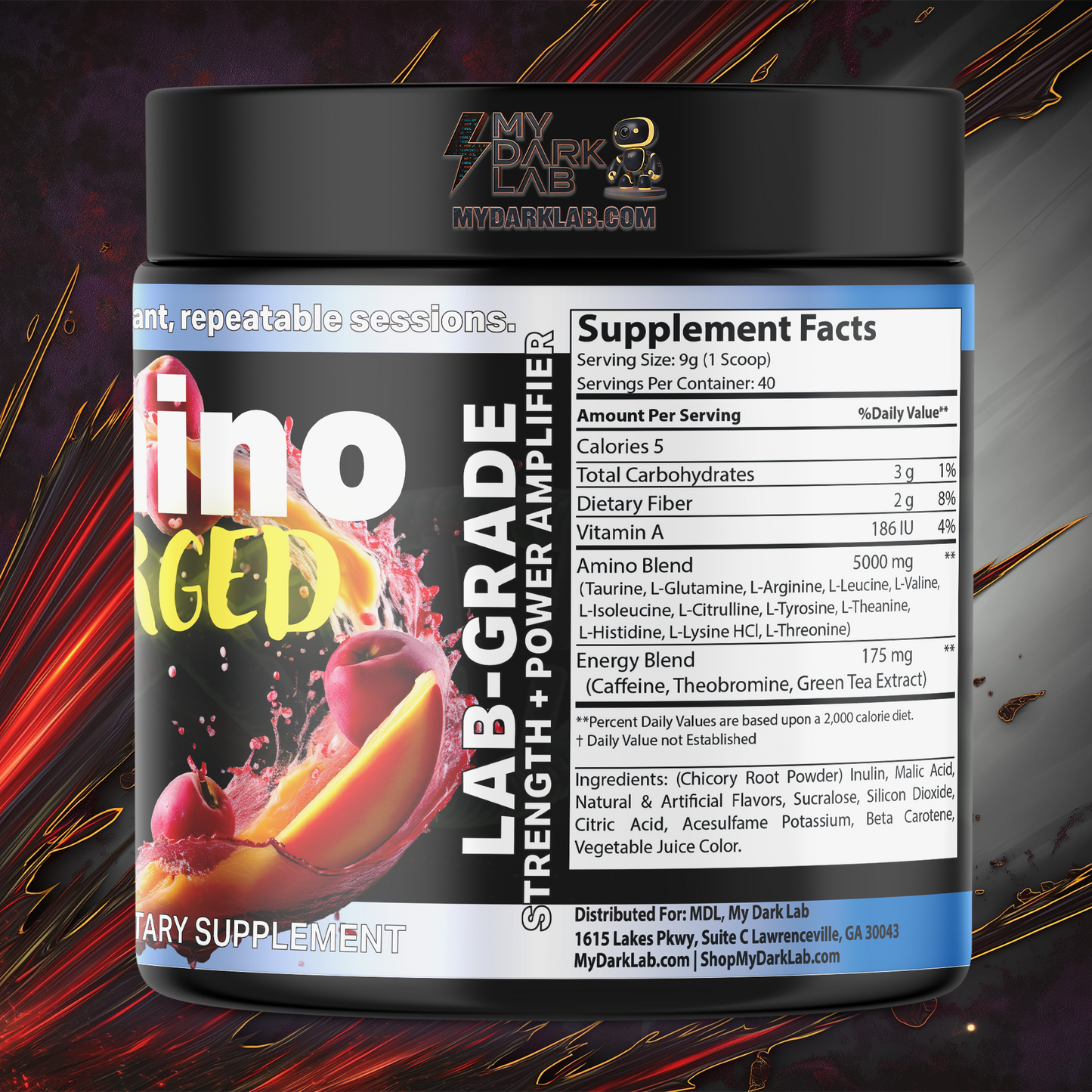 MDL AminoCharge™ — Peach & Mango Fusion (40 Servings)