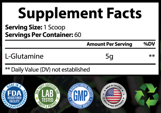 MDL GlutaPure™ — Fermented L-Glutamine (60 Servings)