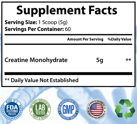 MDL Creatine Mono — Micronized Creatine Monohydrate (60 Servings)