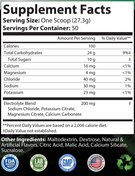 MDL ReFuel™ Carb + Electrolyte — Punch of Summer (50 Servings)