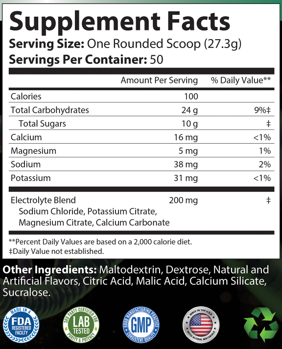 MDL ReFuel™ Carb + Electrolyte — Lemon Lime (50 Servings)