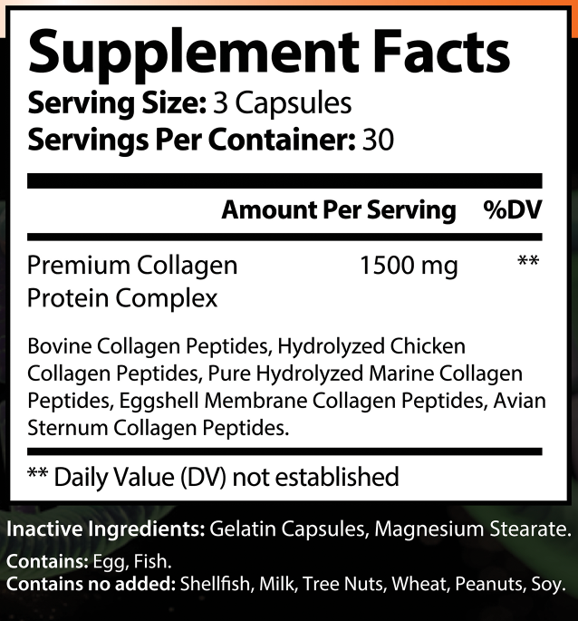 MDL Collagen — Full Spectrum (Types I, II, III, V, X) • 1500 mg • 90 Capsules