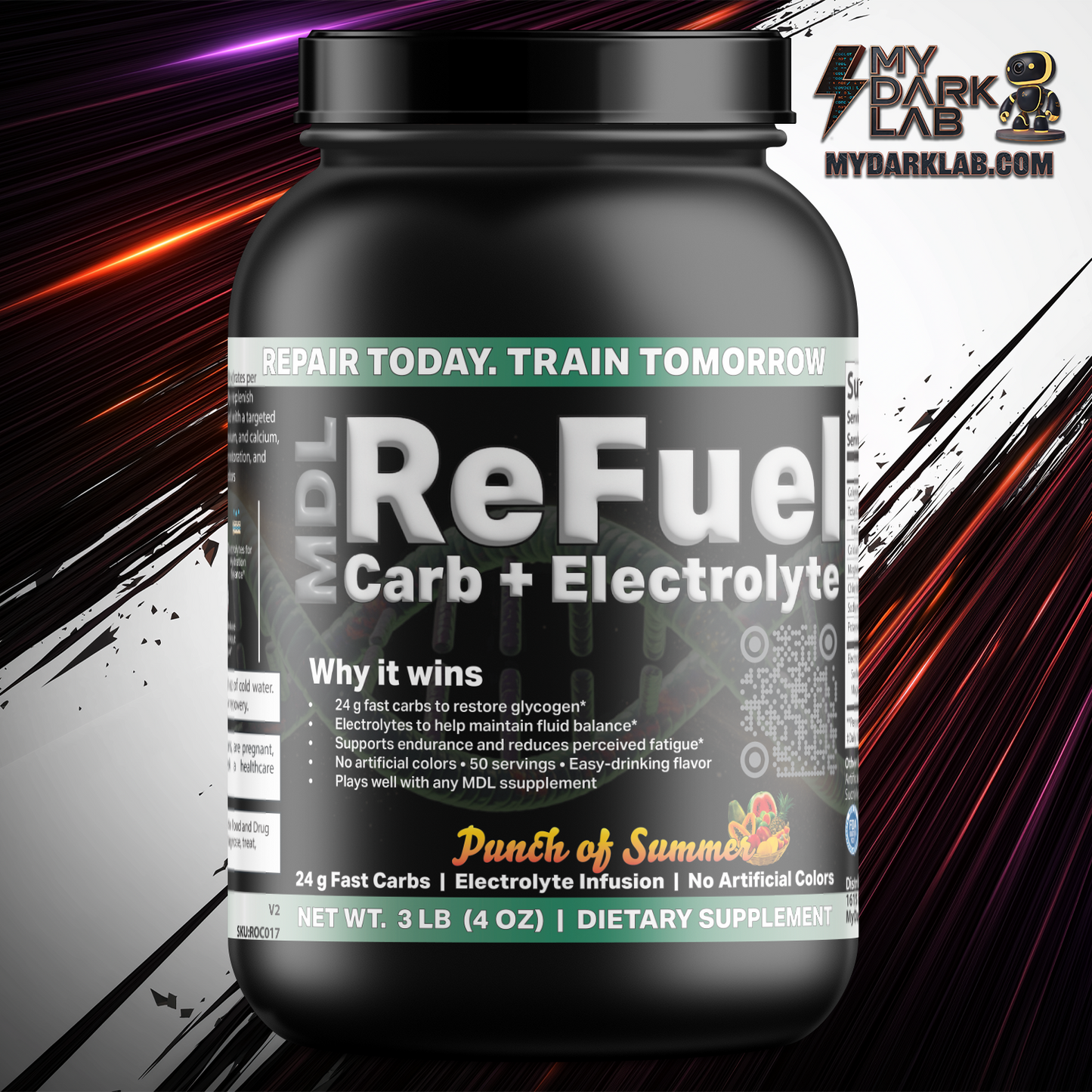 MDL ReFuel™ Carb + Electrolyte — Punch of Summer (50 Servings)