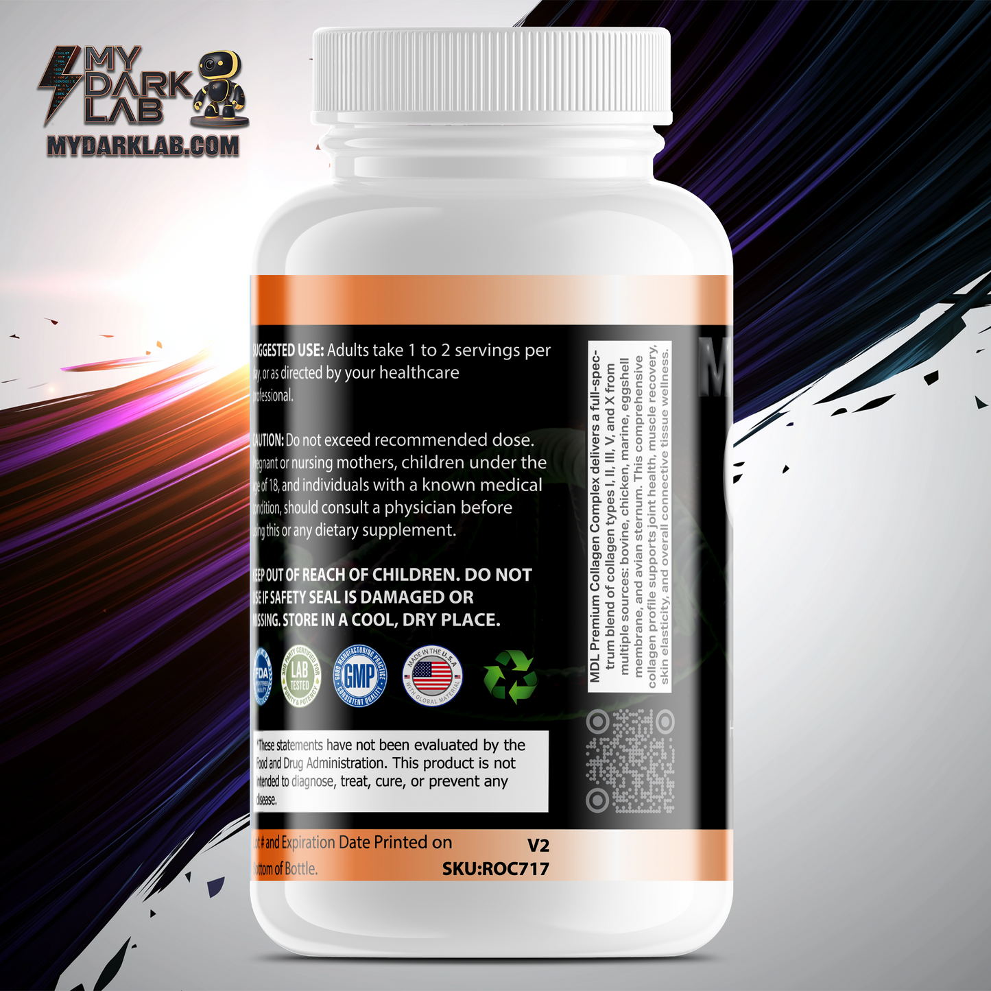MDL Collagen — Full Spectrum (Types I, II, III, V, X) • 1500 mg • 90 Capsules